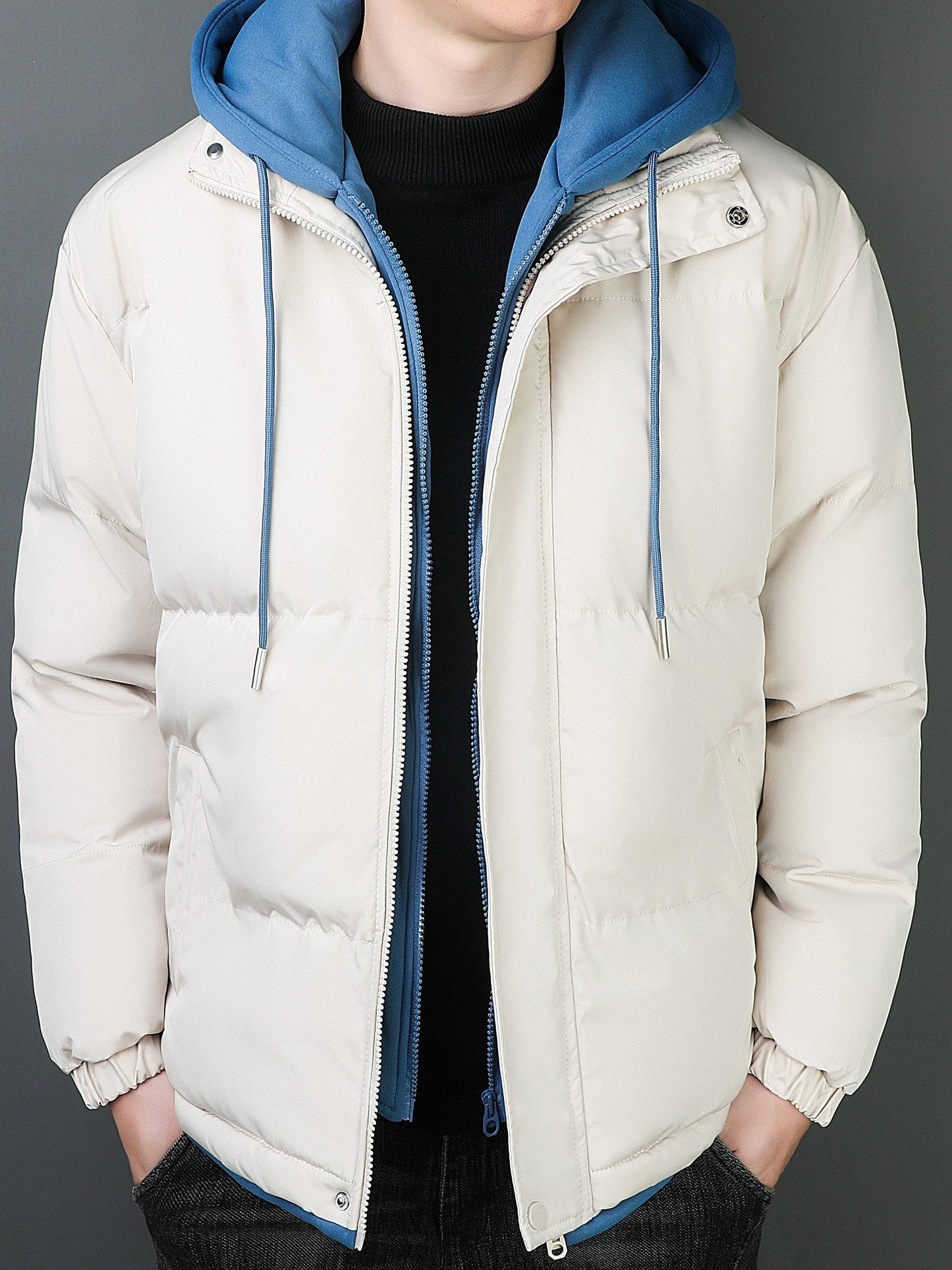 Waterproof Insulated Hooded Puffer Coat for Men