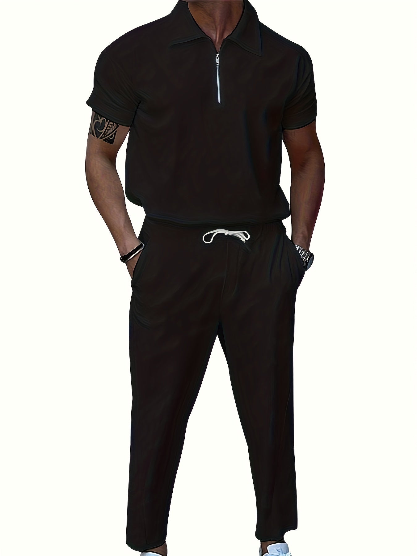 Comfortable Athletic Mens Tracksuit Casual Jogger Suit