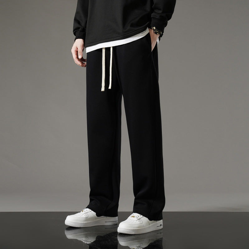 Men's Casual Flat Front Cotton Trousers