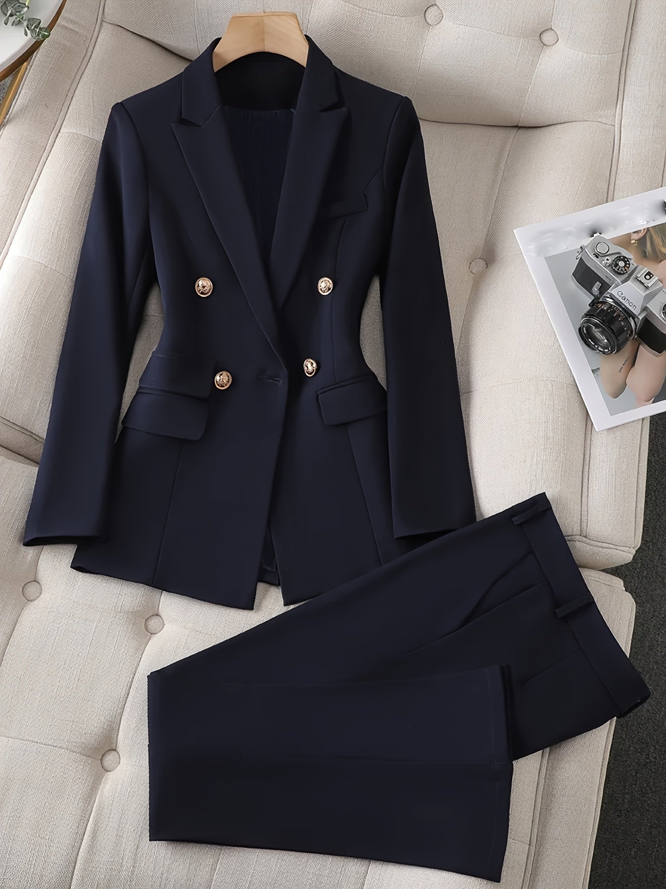Timeless Women's Two Button Business Suit - OutfitLondon