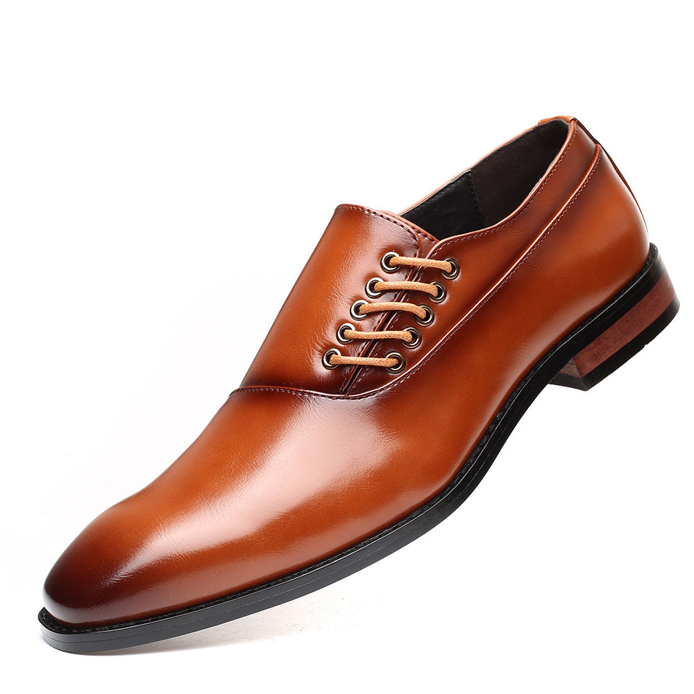 Men's Orthopedic Leather Side Lace Shoes