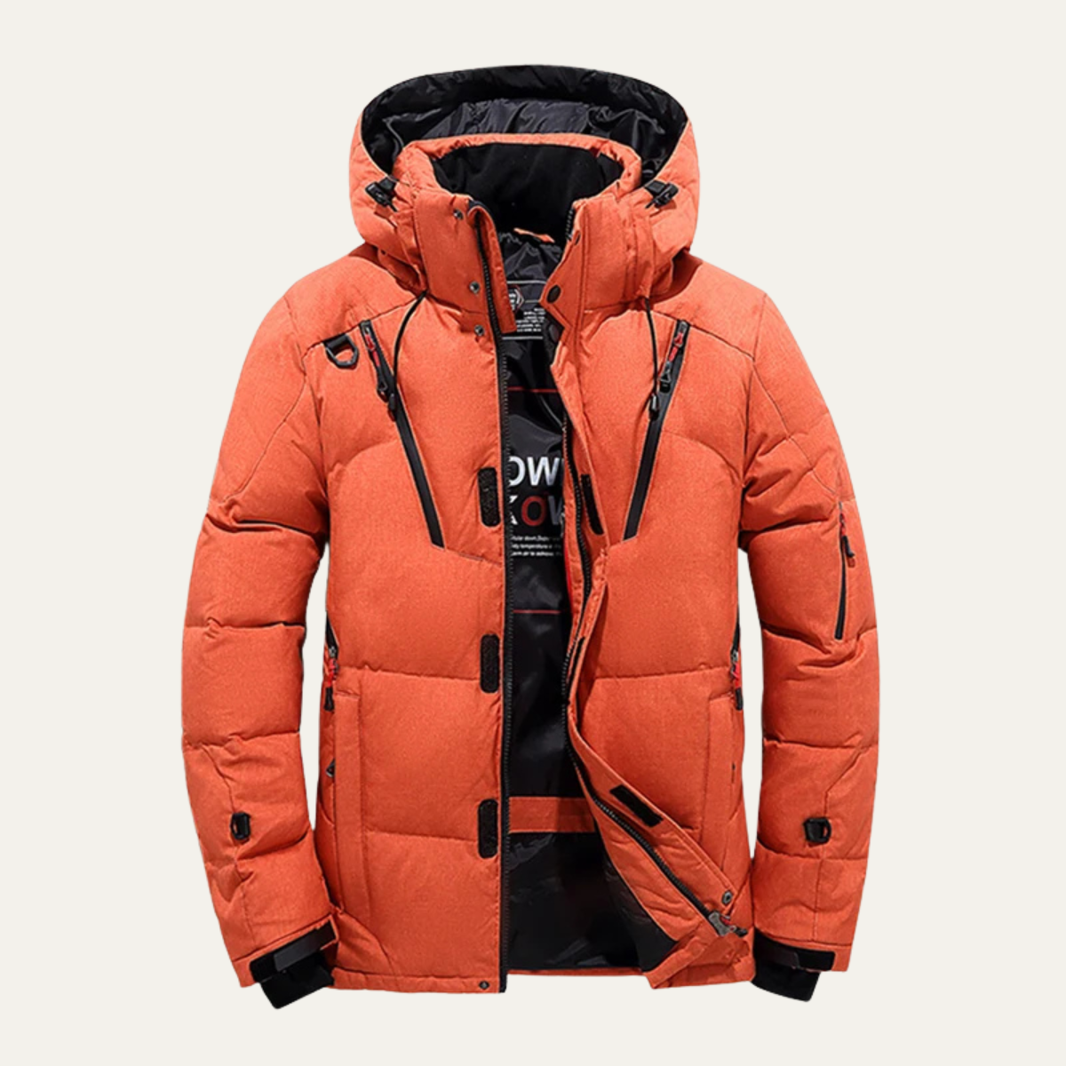 Warm Waterproof Men's Snow Jacket with Hood