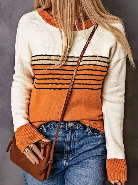 Cozy Autumn Crew Neck Pullover - OutfitLondon