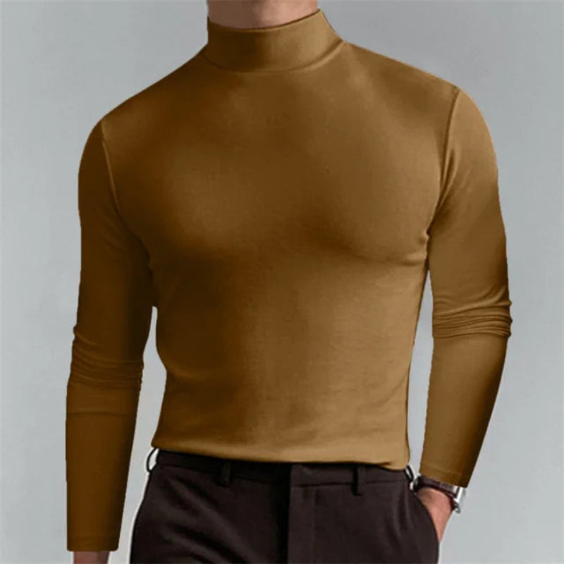 Warm Mens Thin Fleece Crew Sweater