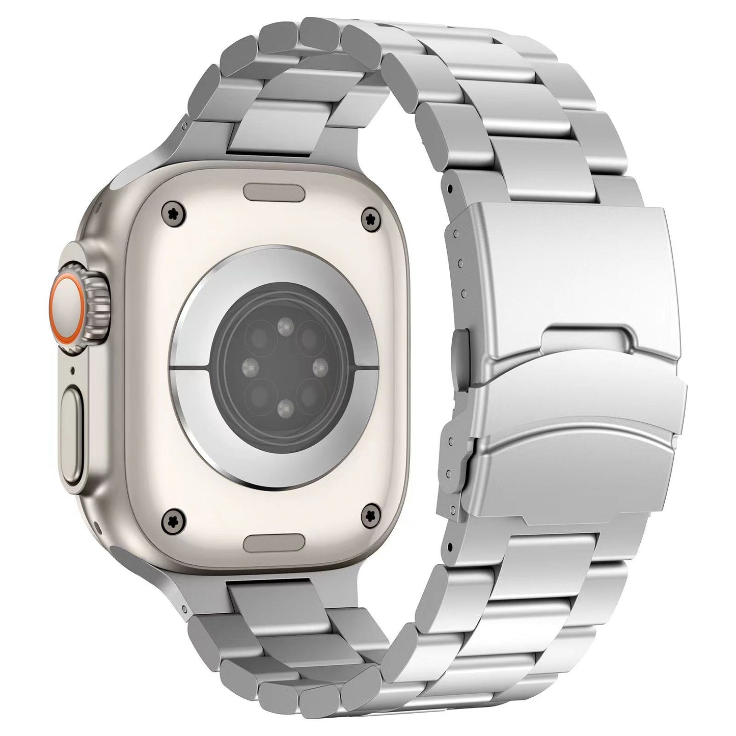 Strong Stainless Steel Band for Apple Watch with Easy Clasp
