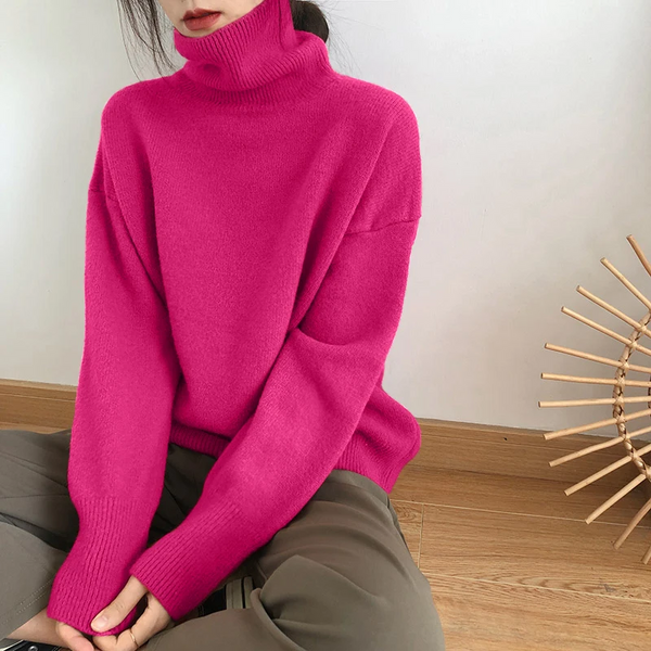 Soft Oversized Chunky Winter Turtleneck Sweater
