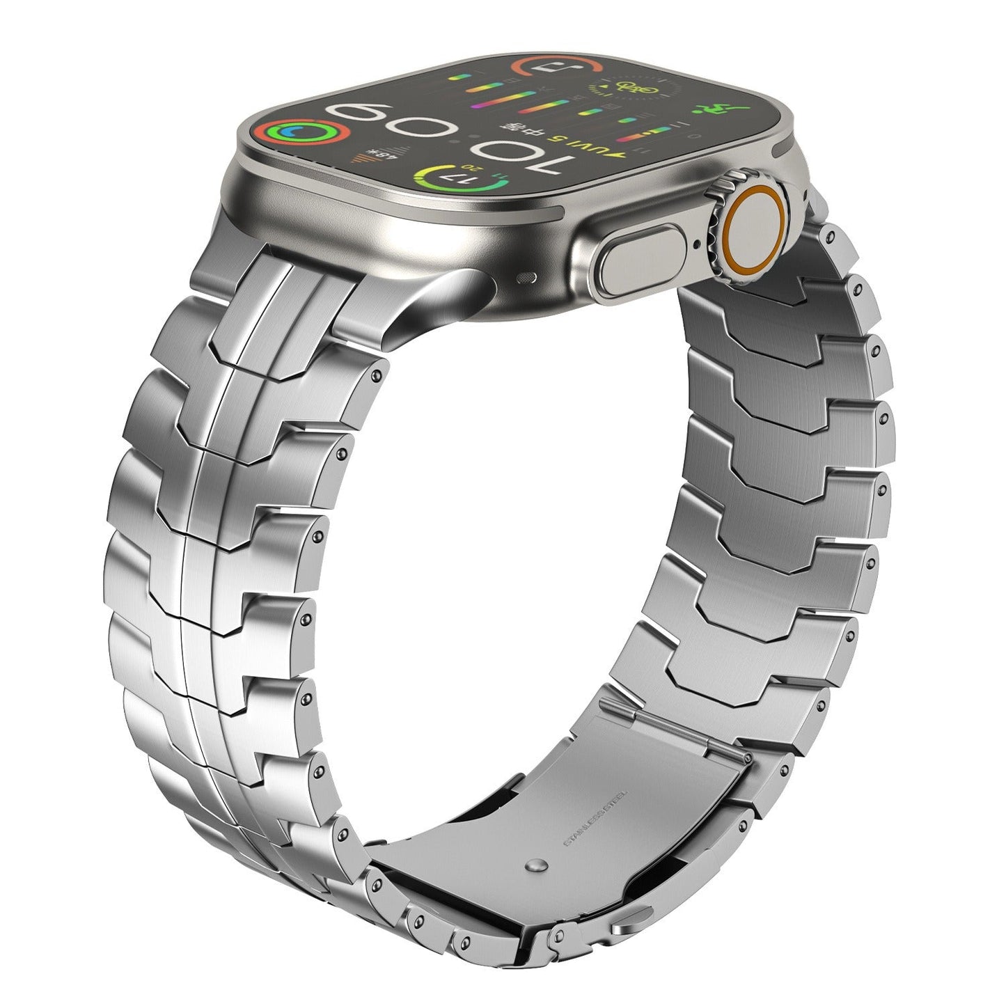 Strong Stainless Steel Apple Watch Band with Safe Clasp