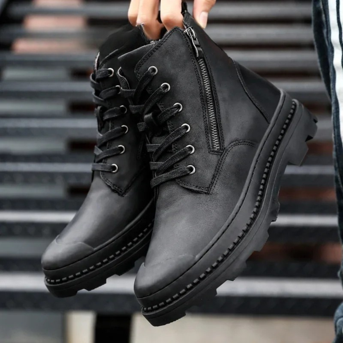 Classic Brown Leather Mens Ankle Boots