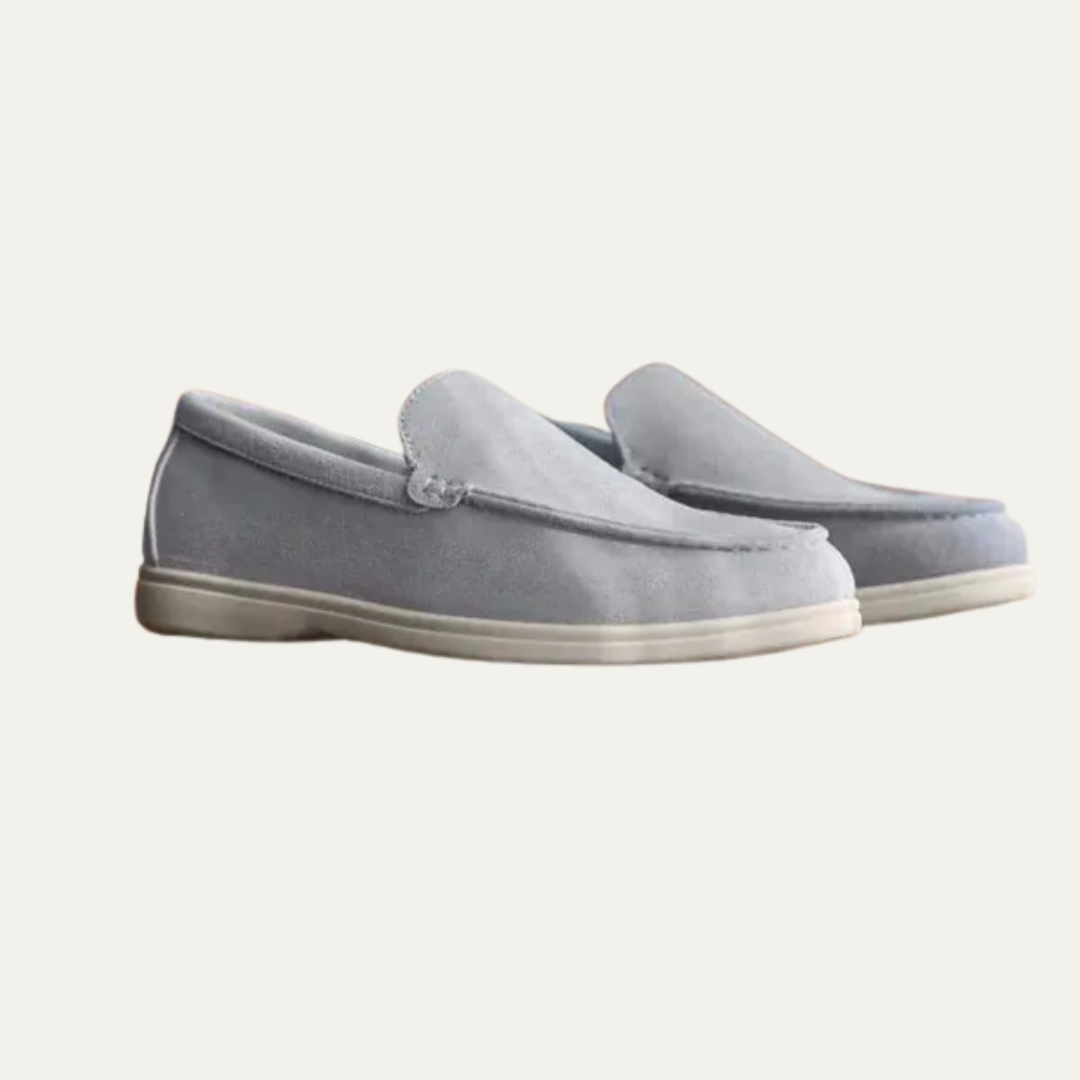 Men's Simple Leather Slip On Loafers Shoes