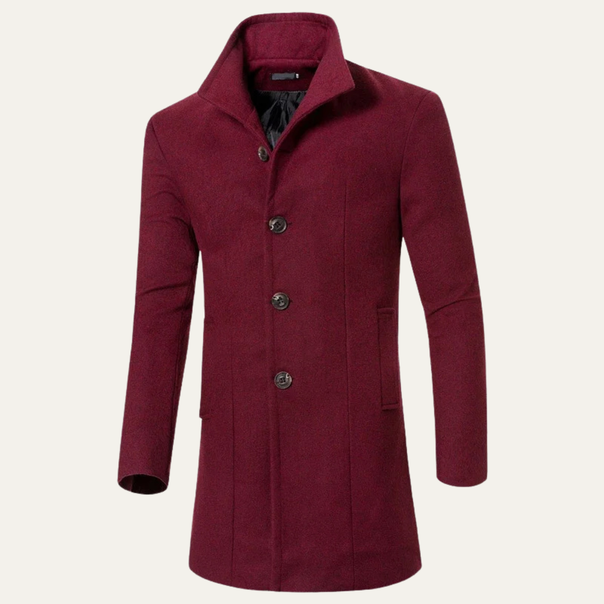 Classic Men's Wool Blend Winter Coat