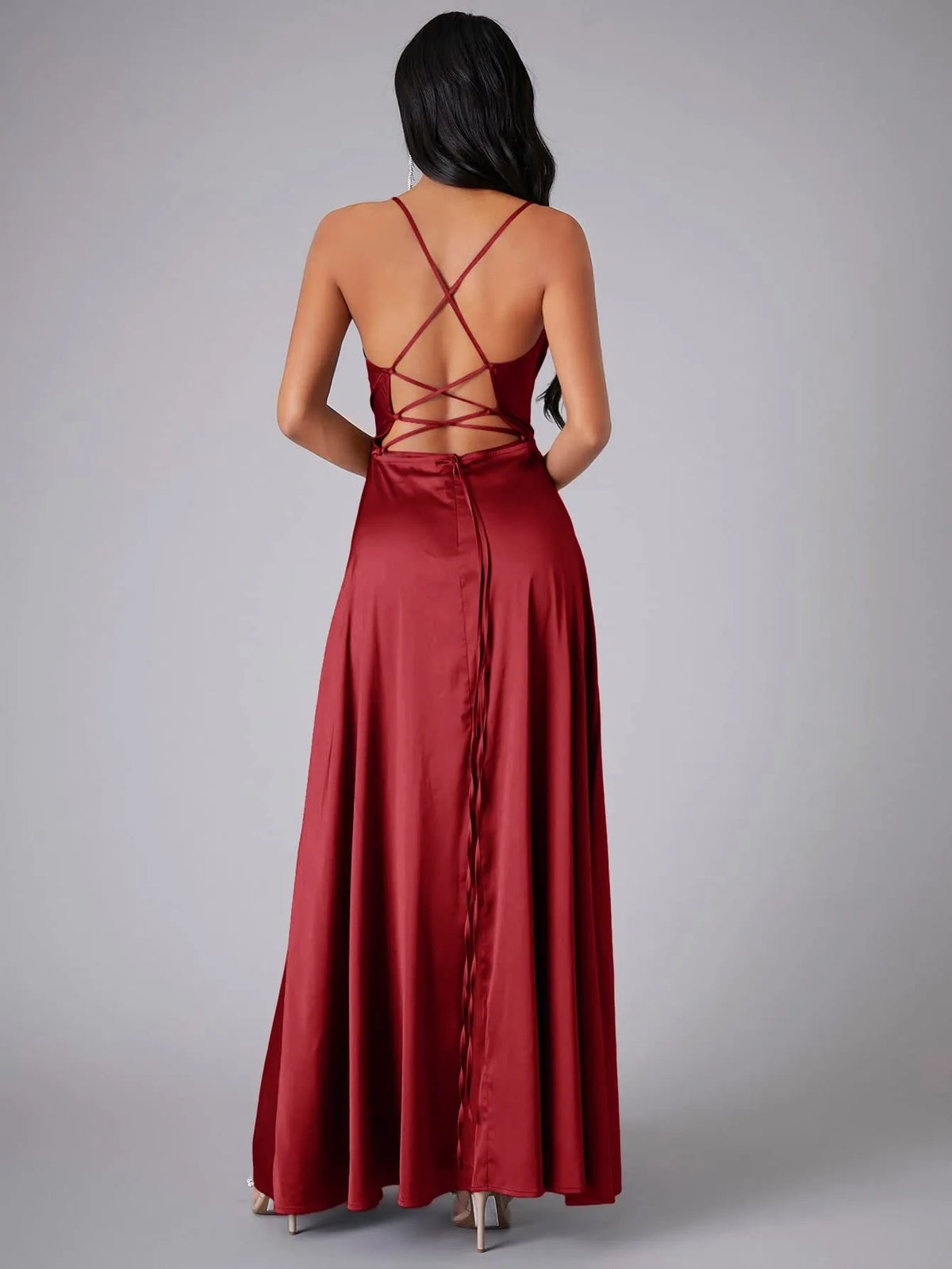 Women's Elegant Satin Maxi Dress