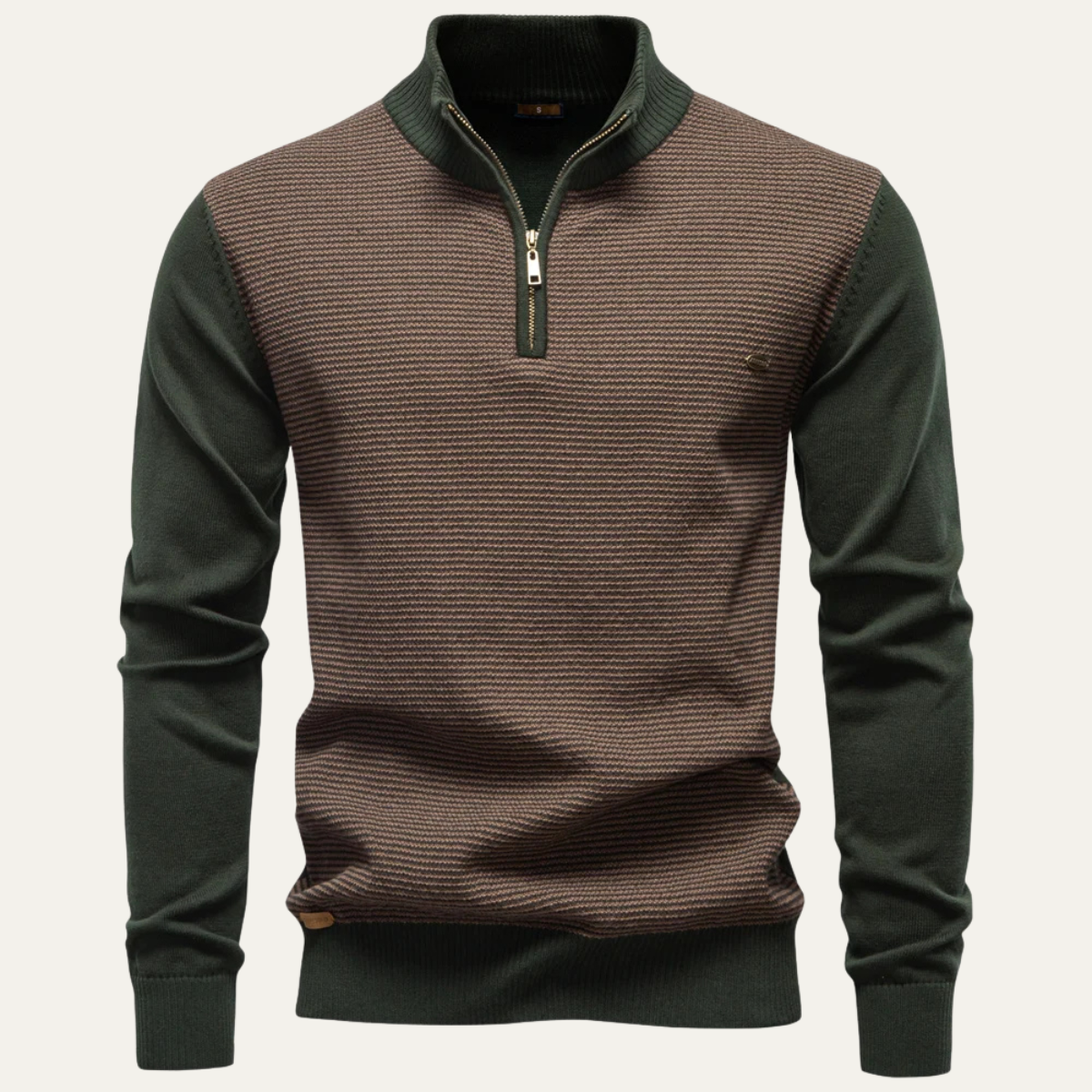 Warm Mens Half Zip Fleece Winter Sweater
