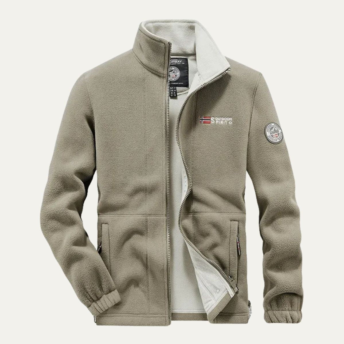 Men's Thick Quilted Fleece Zip Up Jacket