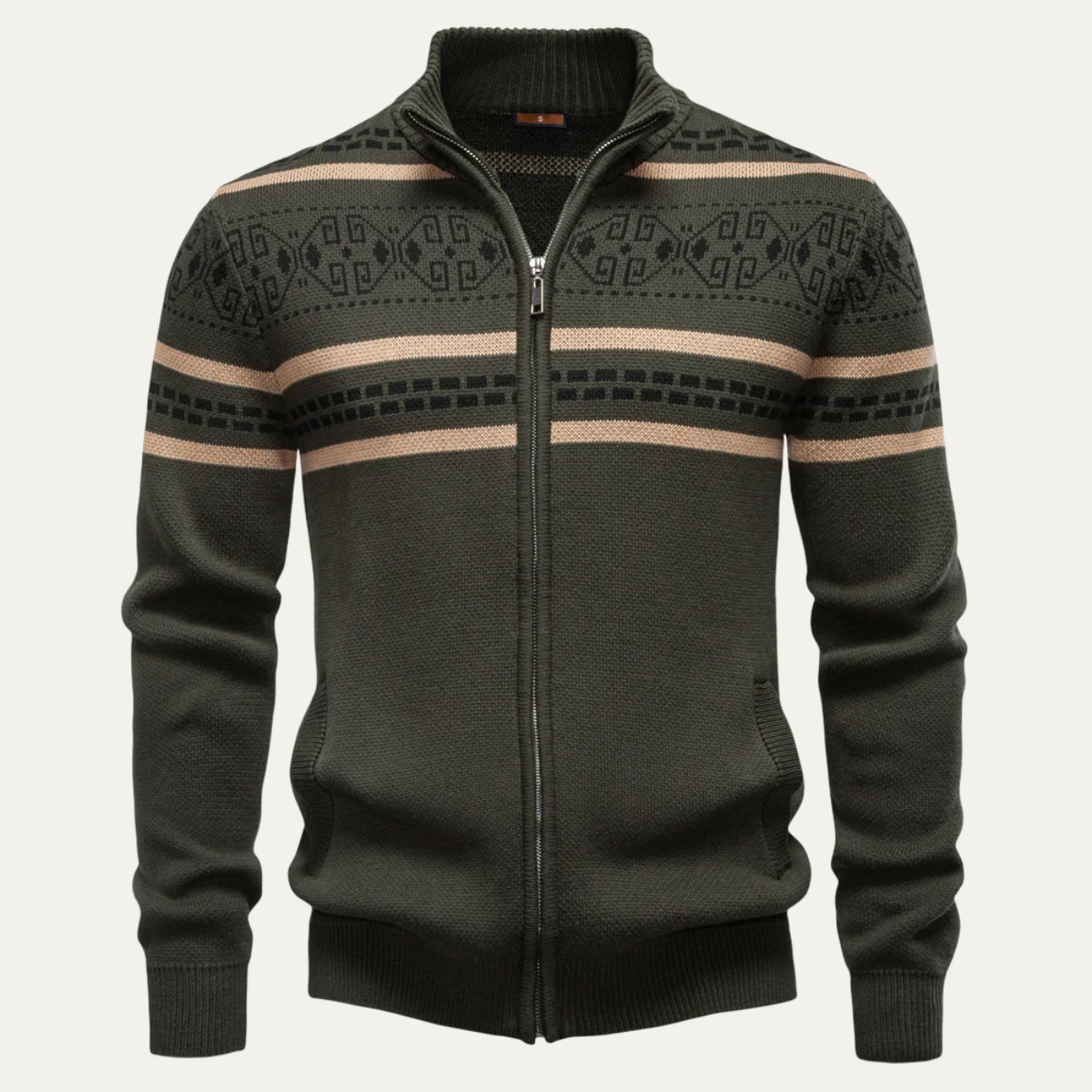 Affordable Mens Thick Knitted Zipper Sweater