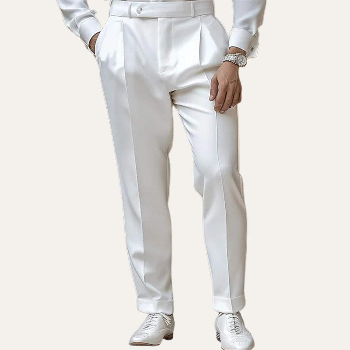 Slim Fit Mens Formal Straight Leg Trousers