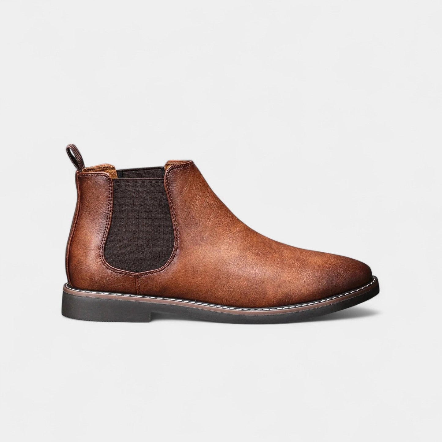 Men's Classic Leather Low Ankle Boots - Comfortable Fit