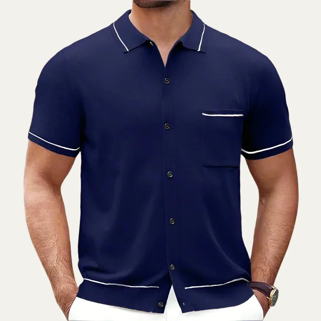 Classic Men's Button Down Polo Shirt