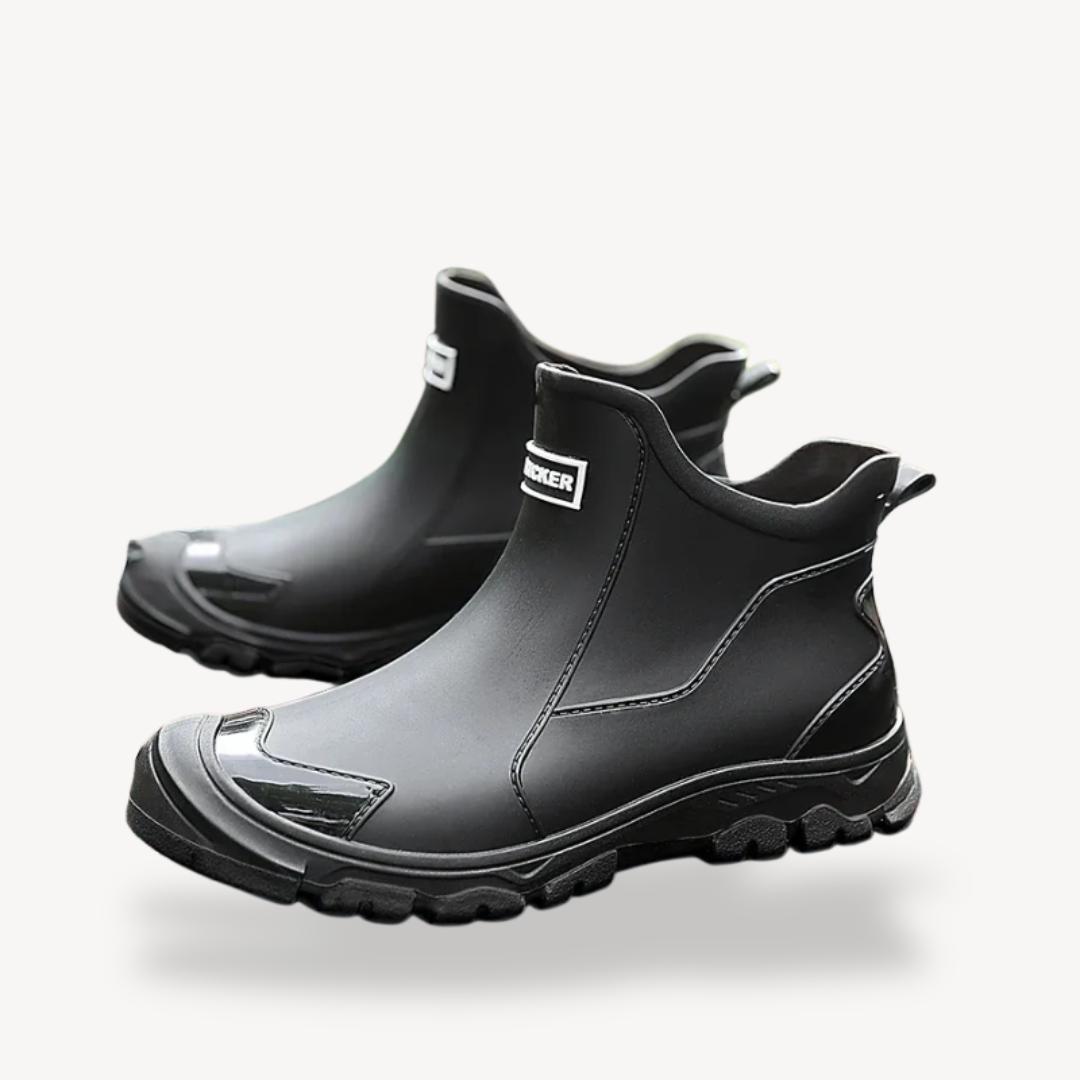 Waterproof Women's Ankle Rain Boots - Durable Rubber