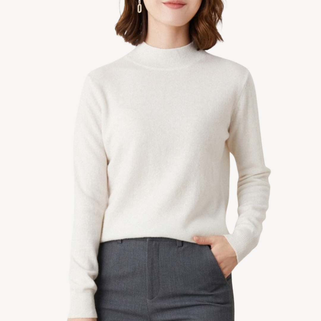 Soft Crew Neck Cashmere Jumper For Women