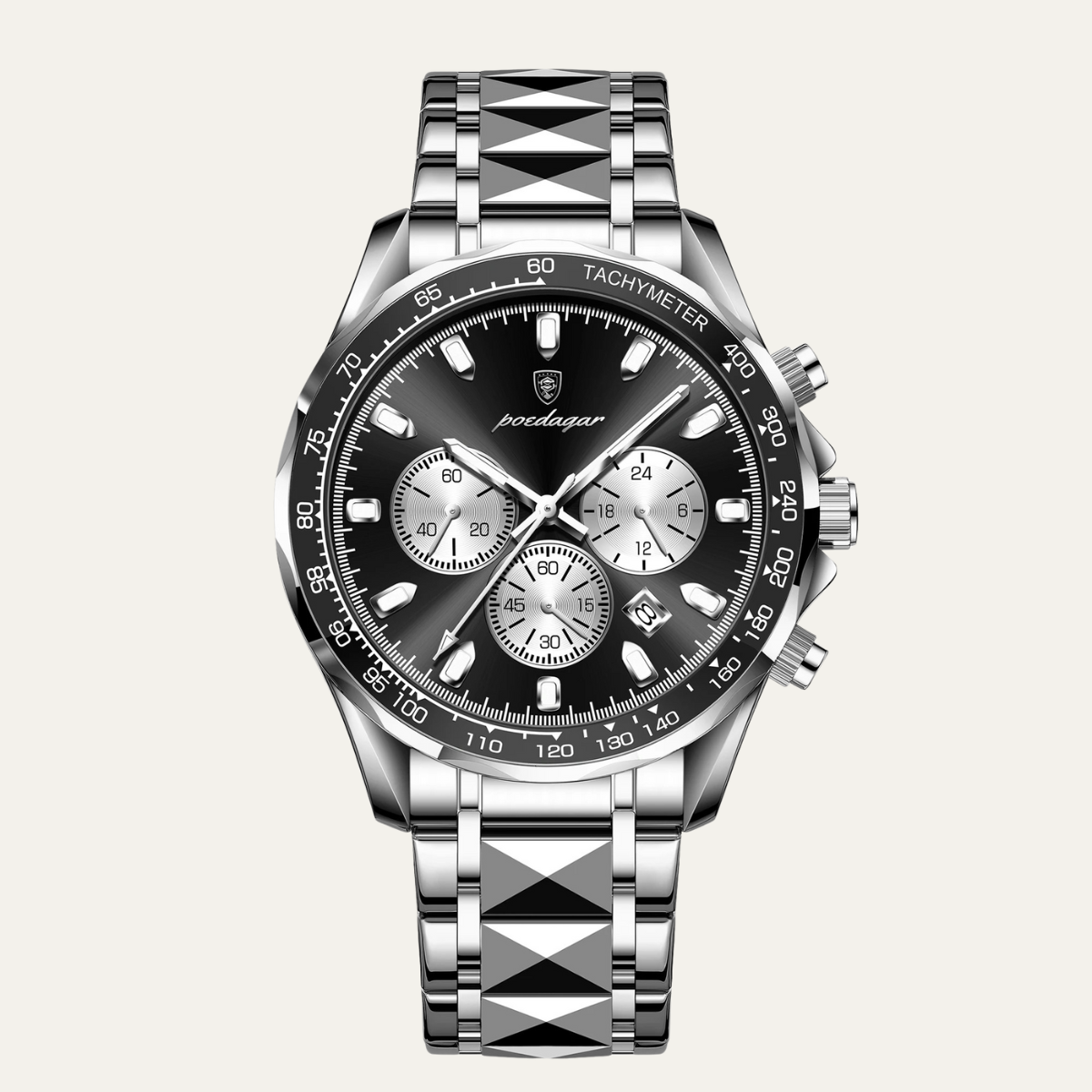 Premium Men's Stainless Steel Water Resistant Watch