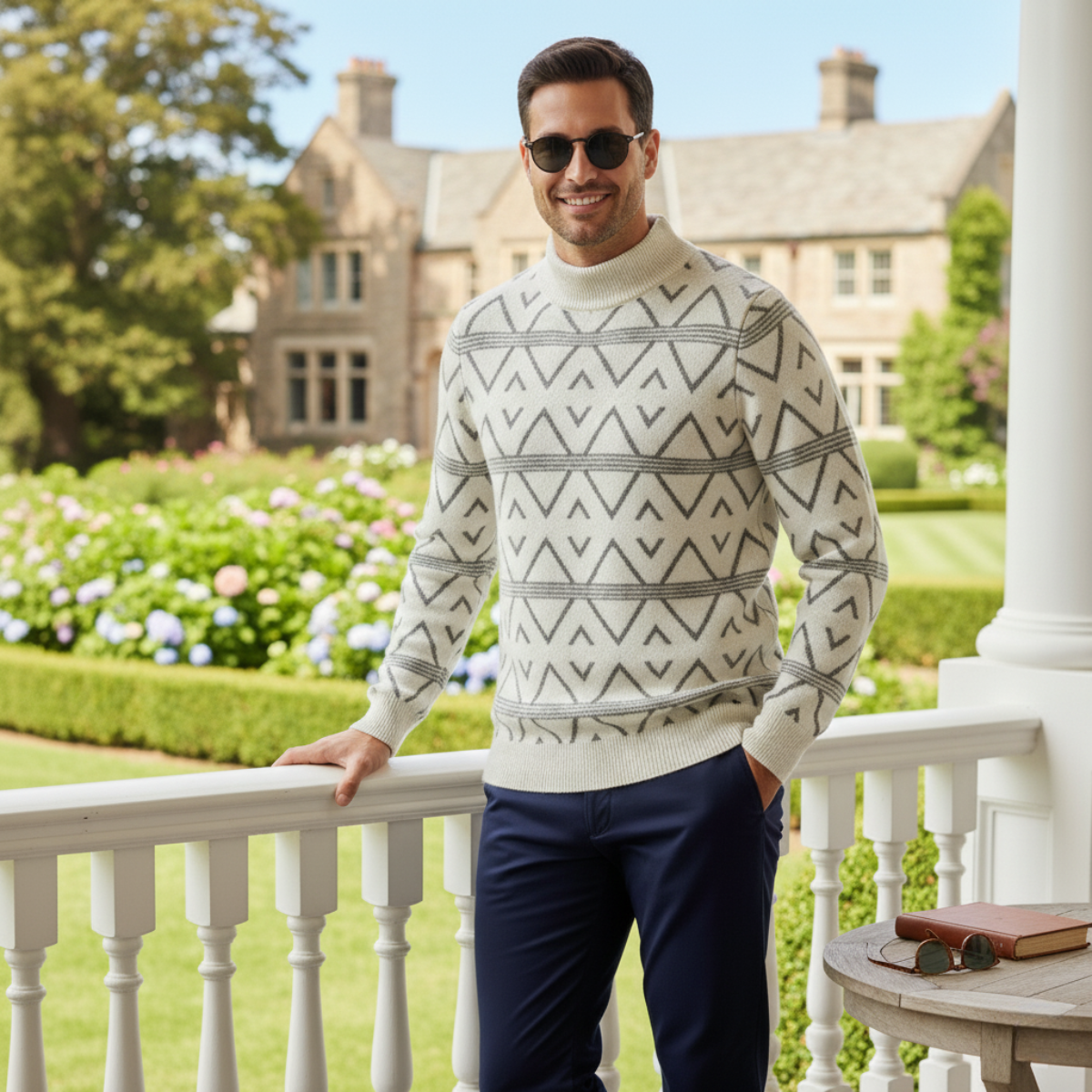 Cozy Men's Fleece Crew Neck Sweater