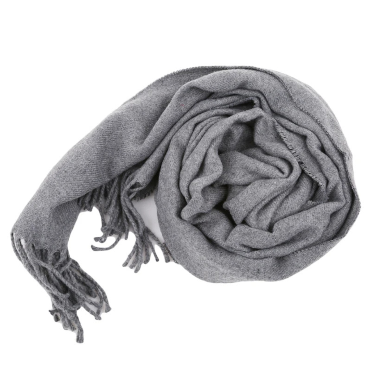 Soft Grey Men's Cashmere Blend Scarf