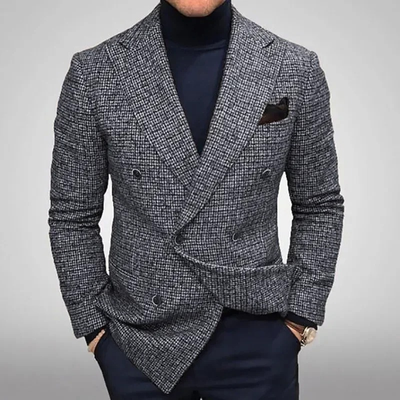 Traditional Mens Wool Blazer Coat