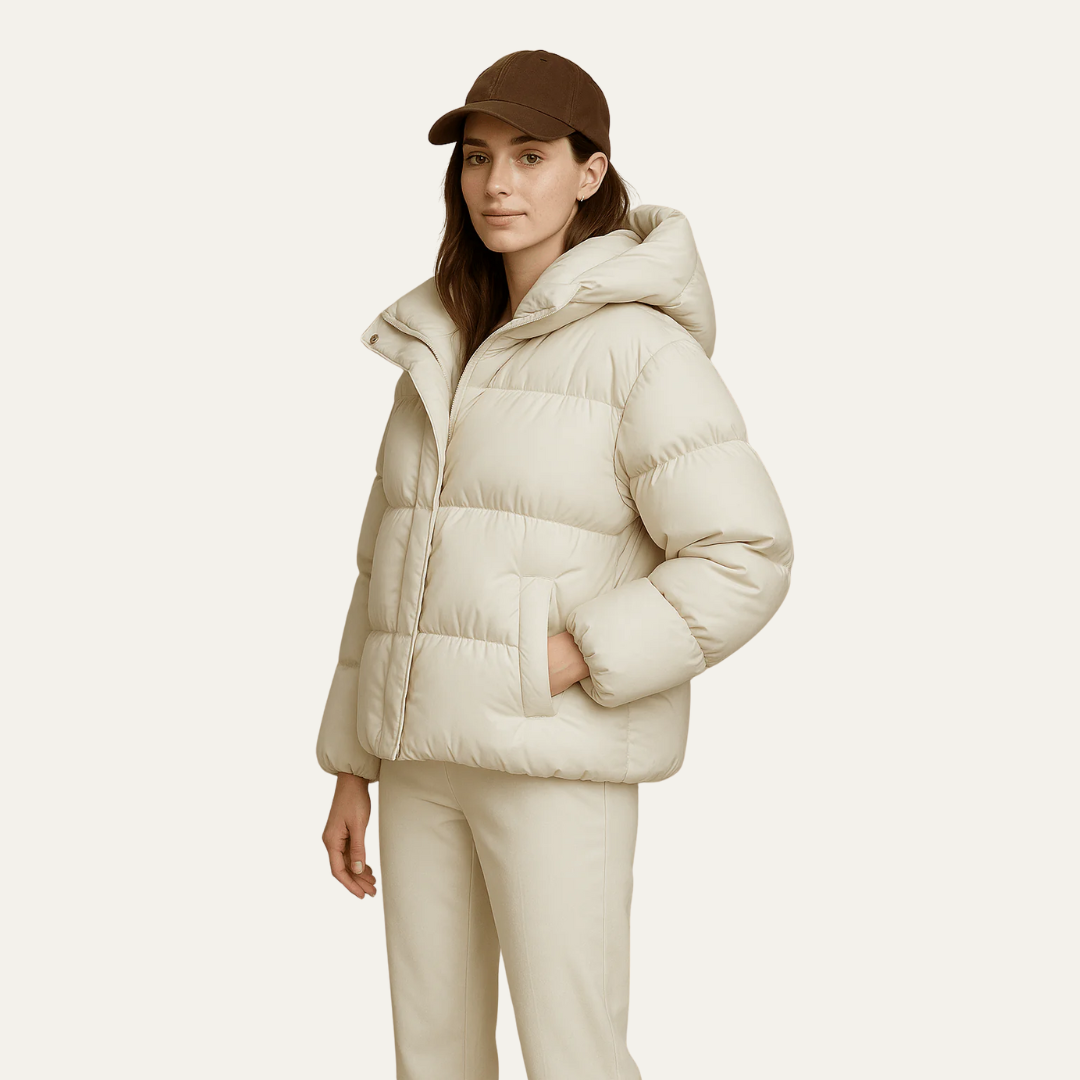 Warm Hooded Short Down Puffer Coat