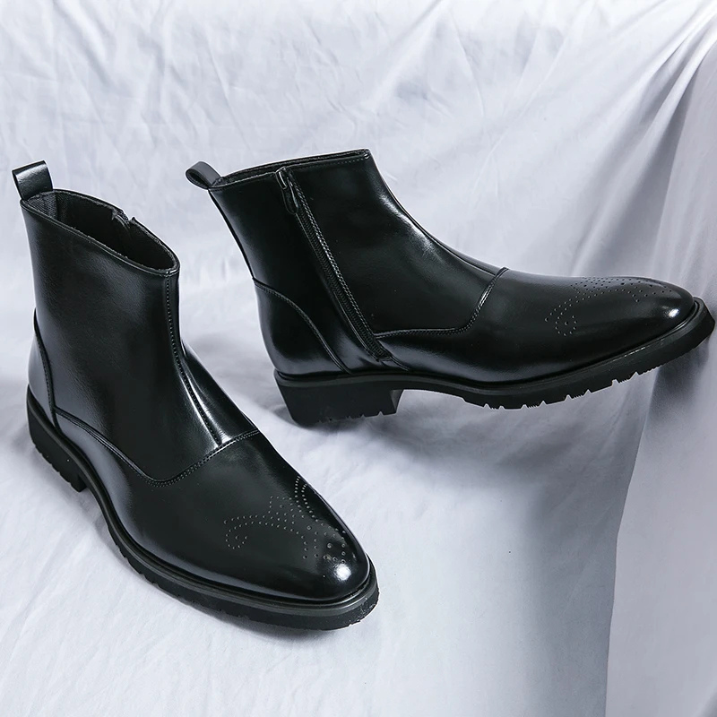 Soft Mens Zip Up Chelsea Boots