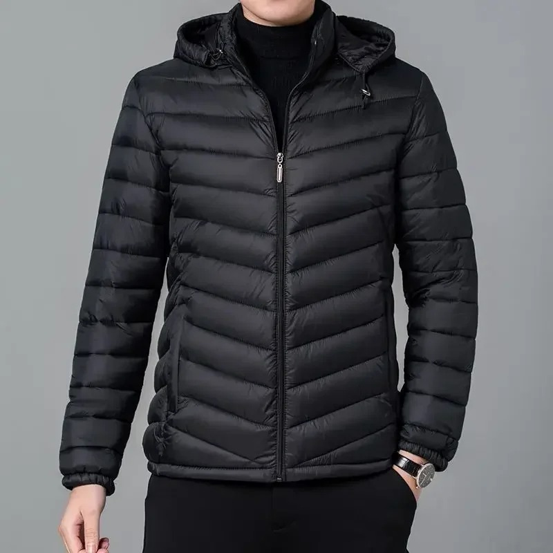 Insulated Water Resistant Mens Zipper Parka Coat