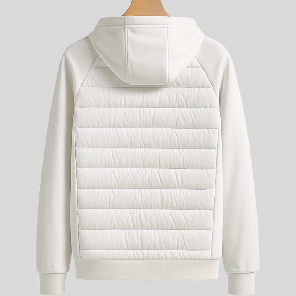 Warm Zipped Puffer Jacket for Men