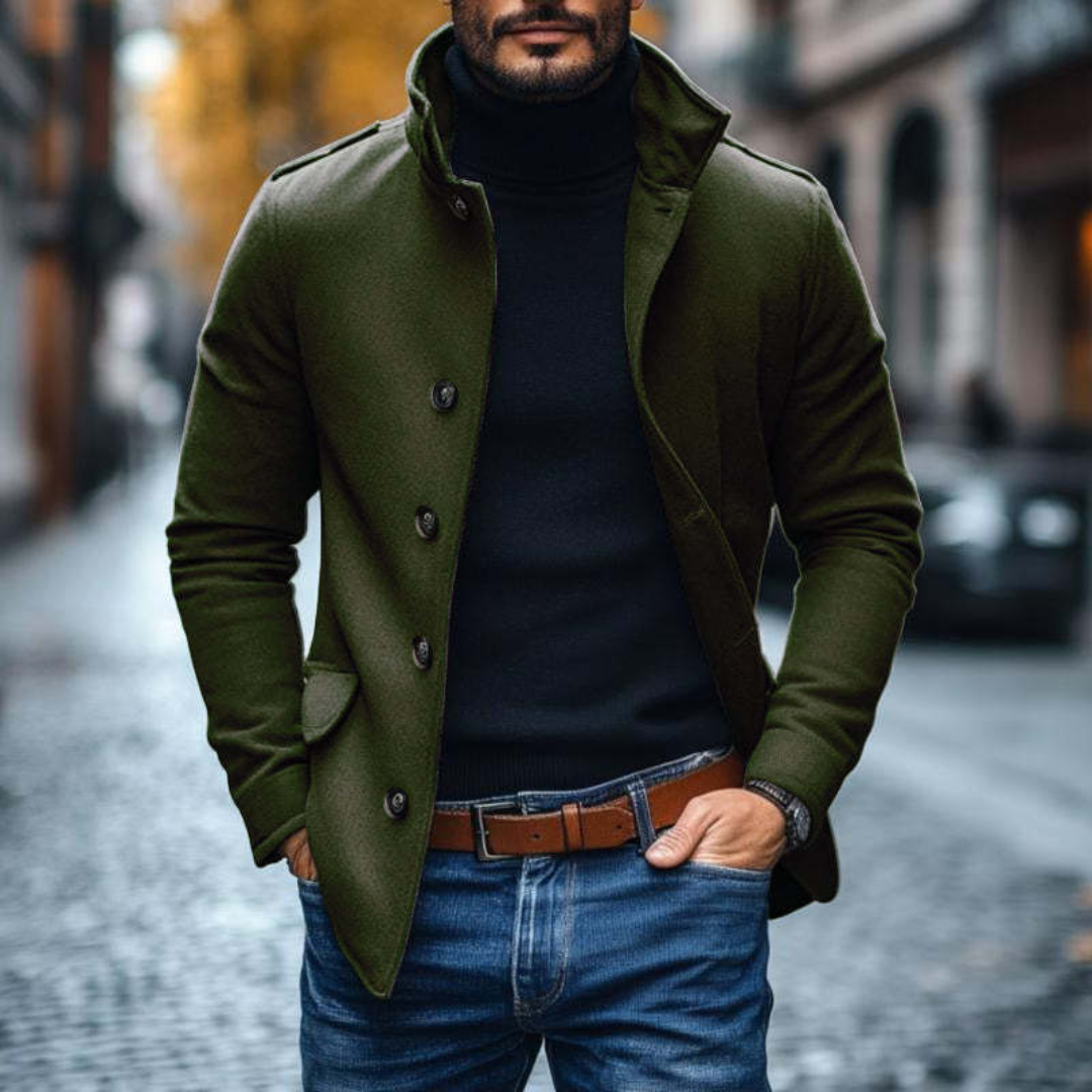 Men's Tailored Fit Overcoat | Stylish