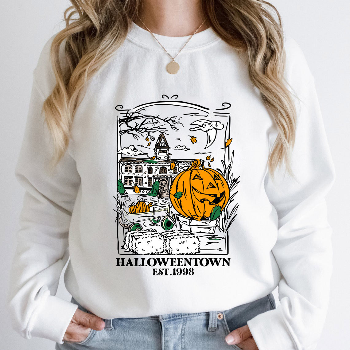 Scary Halloween Ladies Graphic T-Shirt