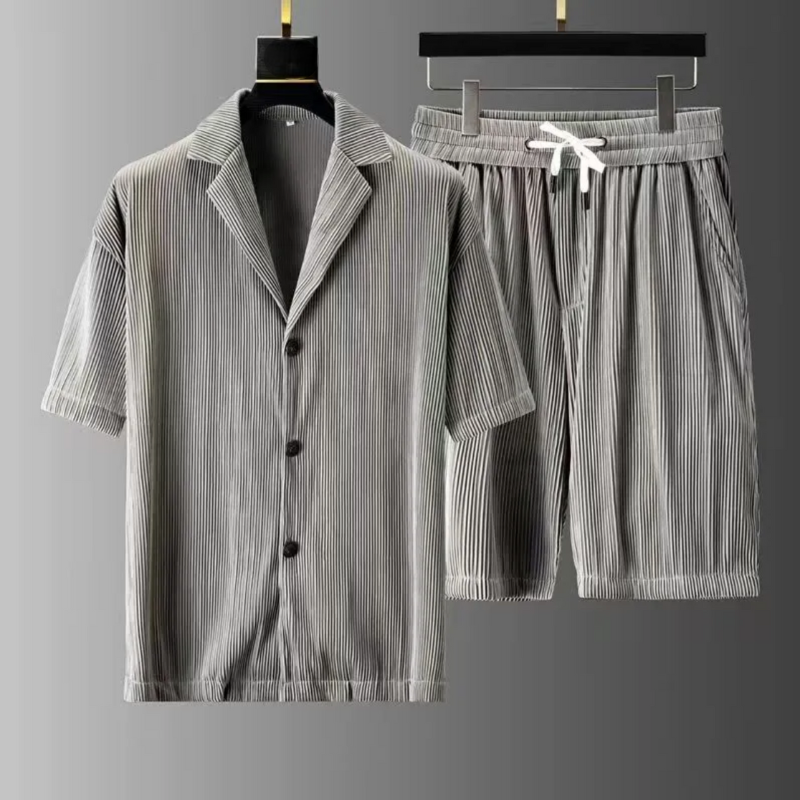 Relaxed 2 Piece Outfit with Embellished Top and Shorts