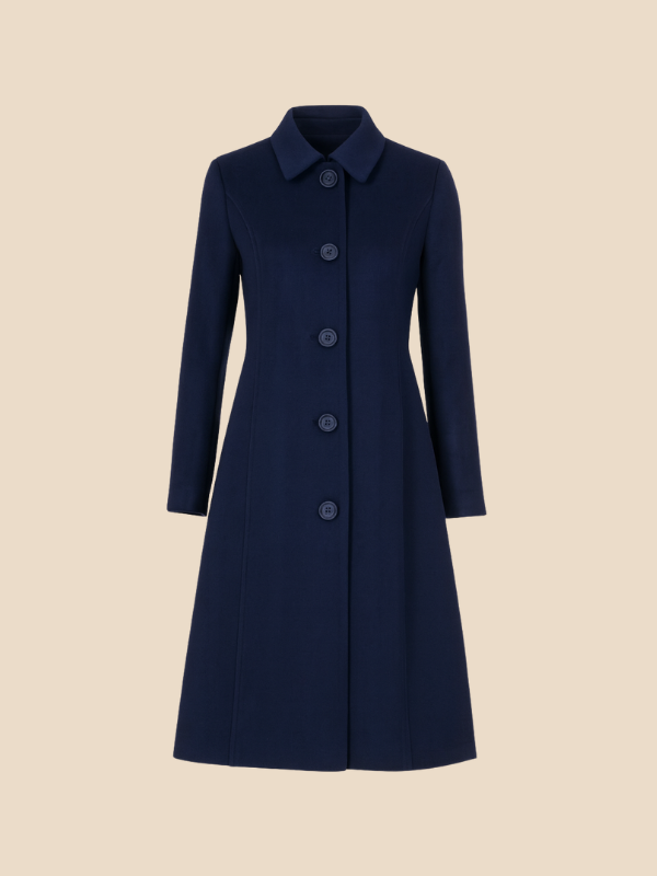 Timeless Ladies Wool Overcoat with Fitted Style