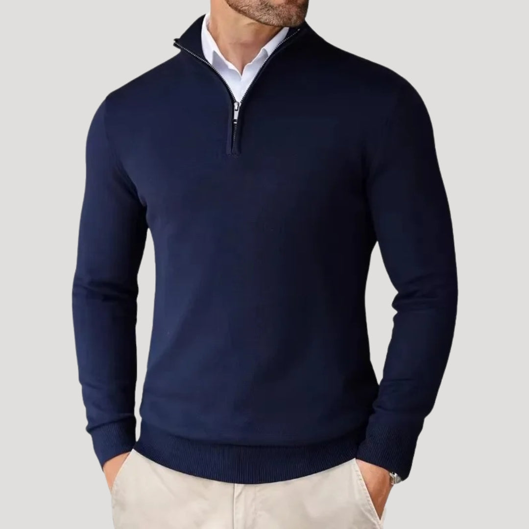 Warm Half Zip Knitted Sweater