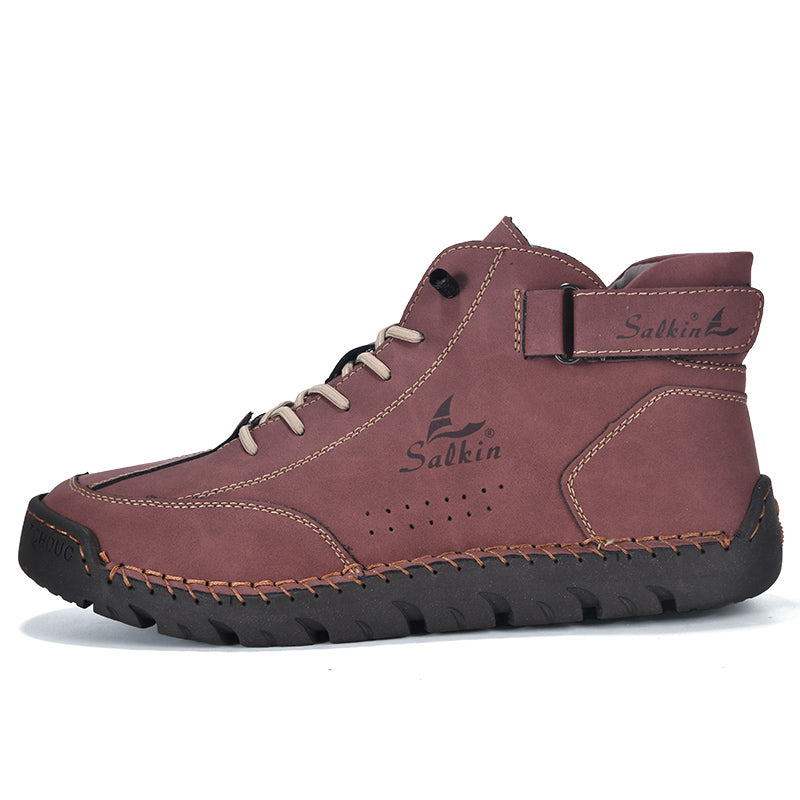 Authentic Brown Leather Ankle Boots