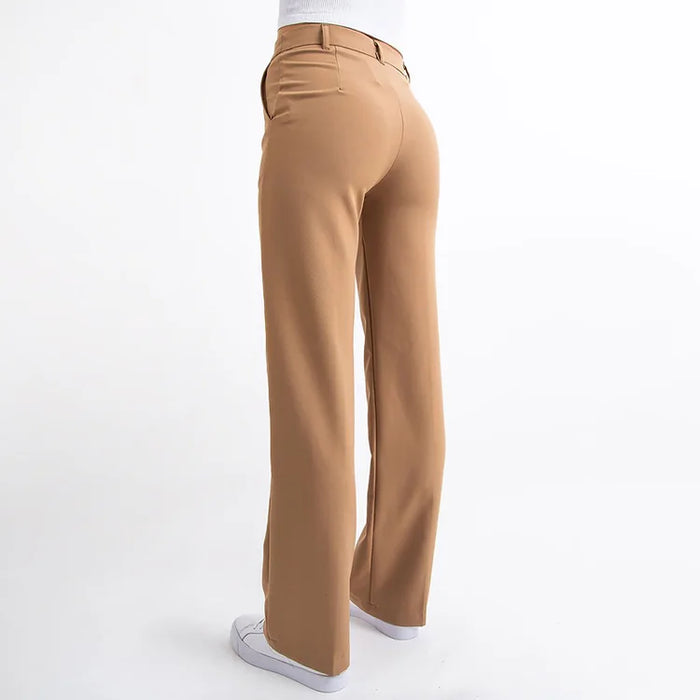Comfortable Women's Straight Leg Pants with Pockets