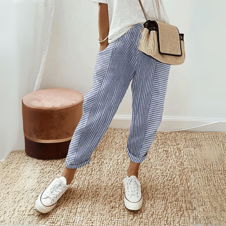 Casual Chic Striped Wide Leg Pants
