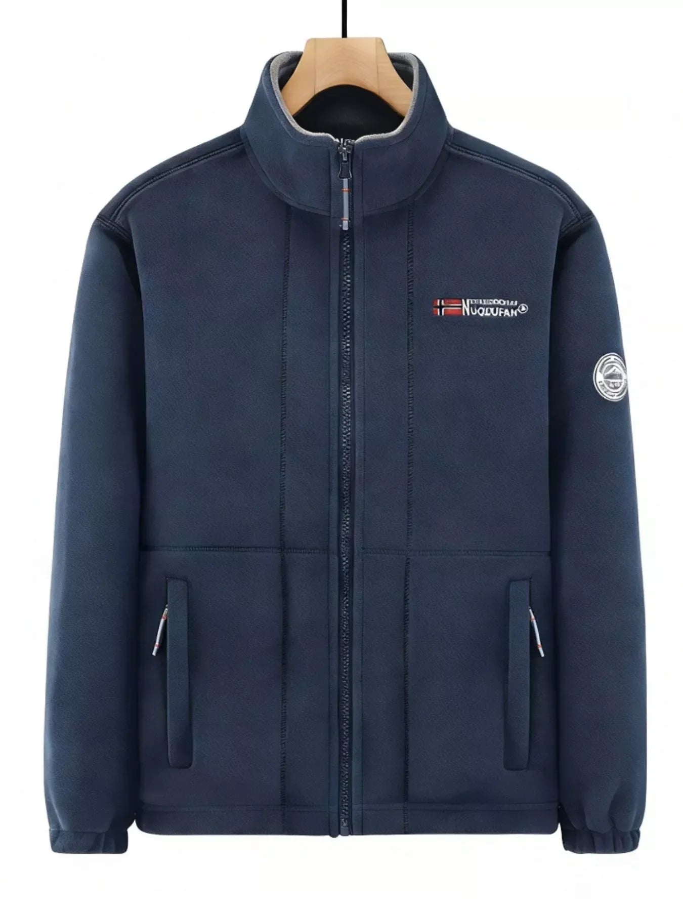 Large Size Mens Fleece Zipper Jacket
