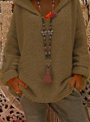 Soft Cozy Women's Hooded Sweater
