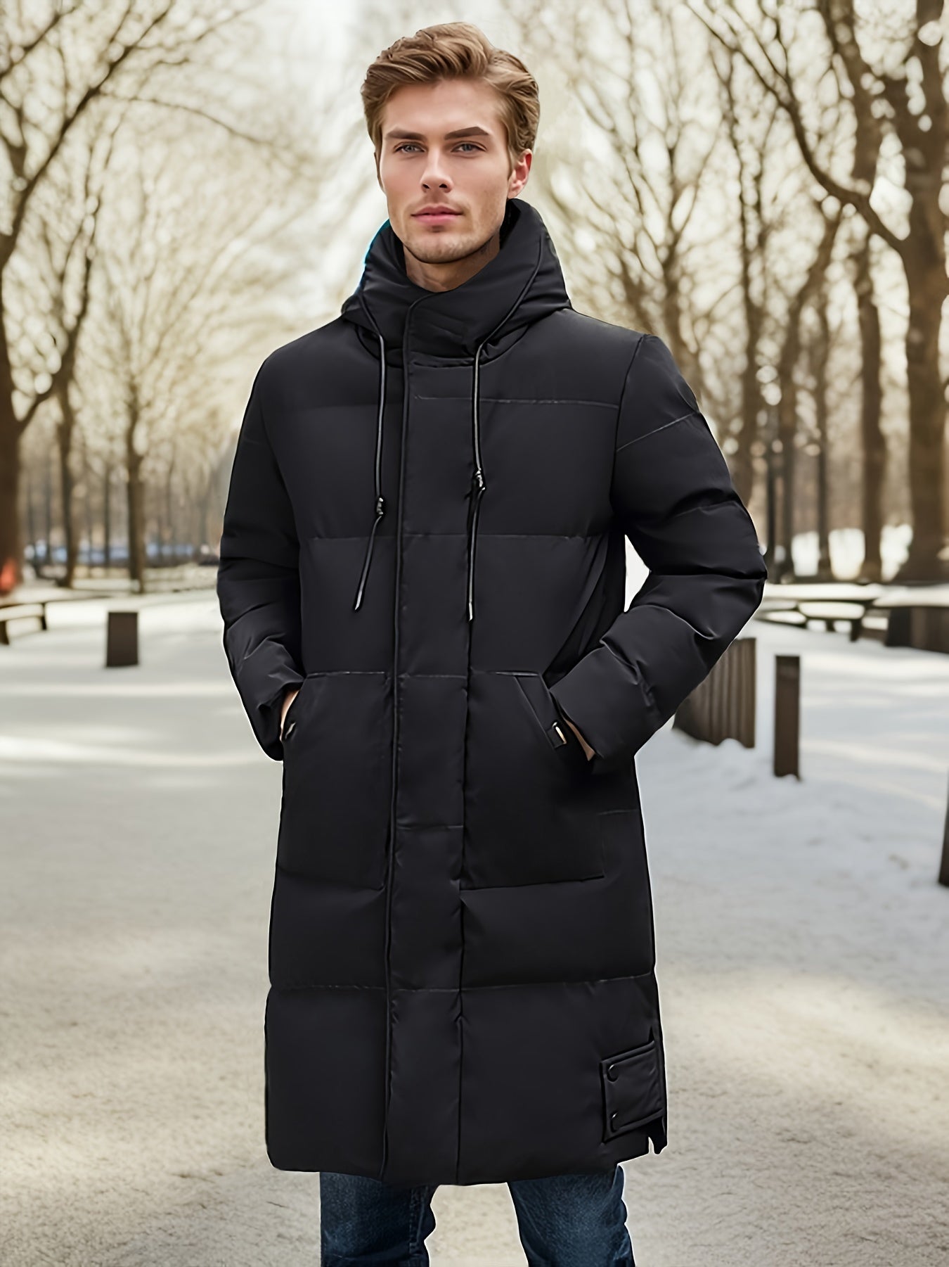 Warm Waterproof Men's Down Filled Jacket - OutfitLondon