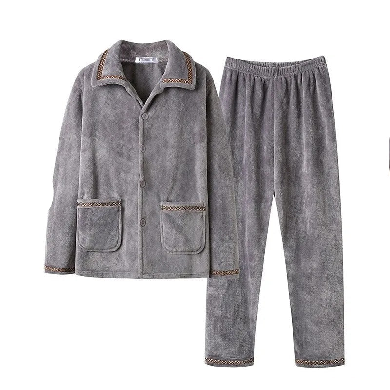 Soft Fleece Mens Sleep Pants Set