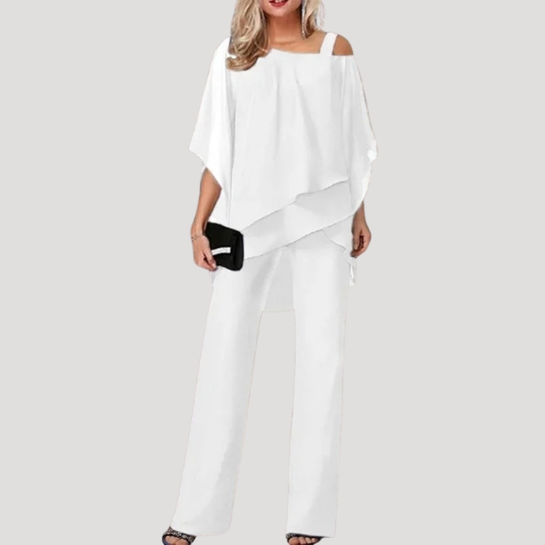 Stylish 2 Piece Chiffon Formal Ladies Suit