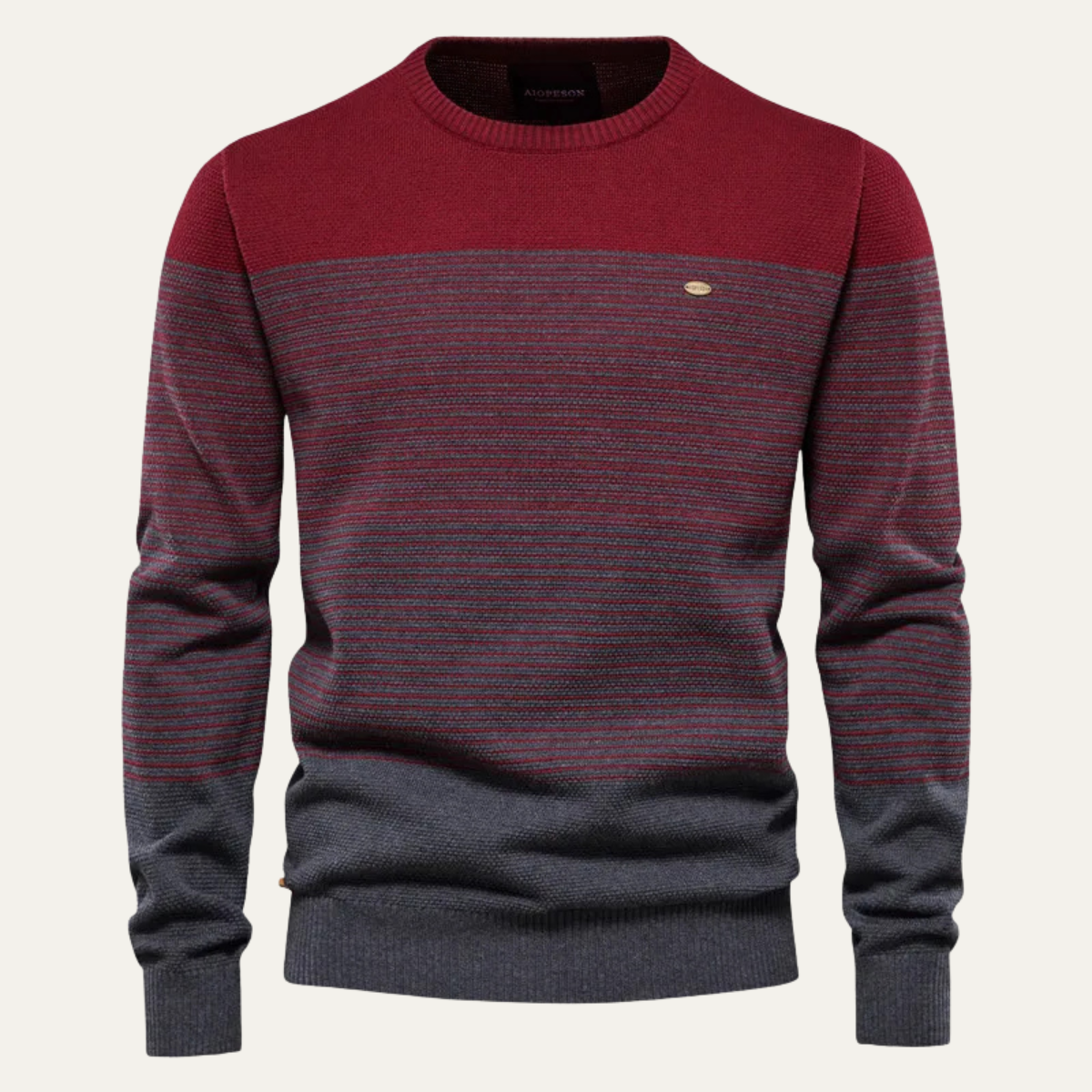 Classic Mens Relaxed Fit Striped Sweater