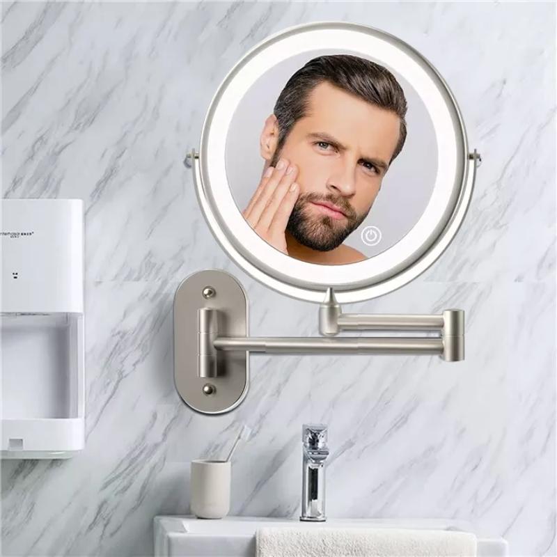 Illuminated LED Vanity Mirror with Adjustable Arms - OutfitLondon