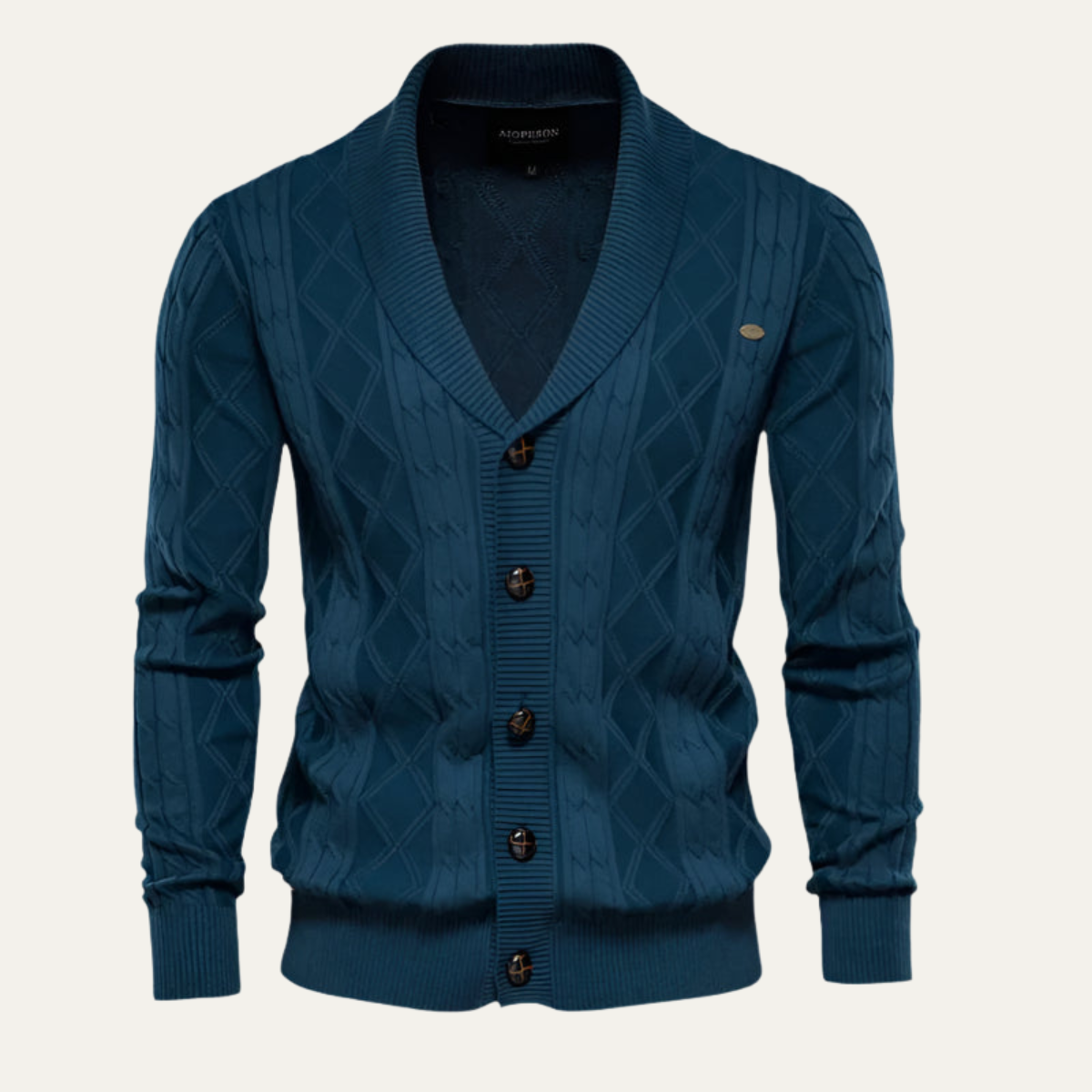 Men's Soft Cable Knit Button Sweater Cardigan