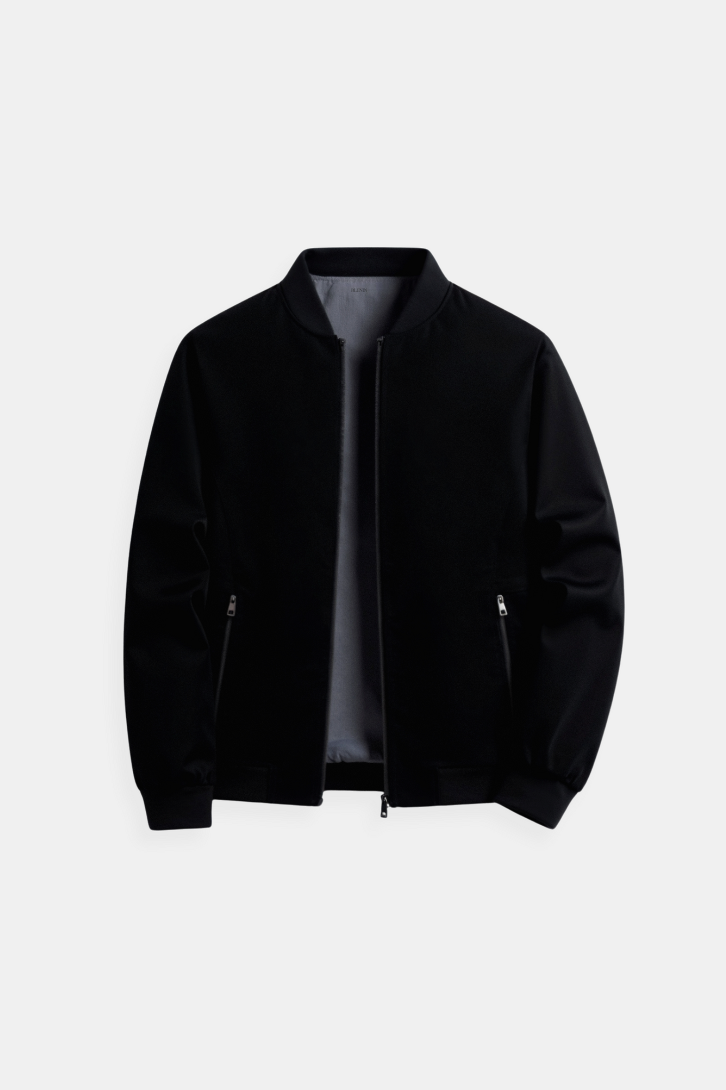 Fitted Mens Leather Bomber Coat - OutfitLondon