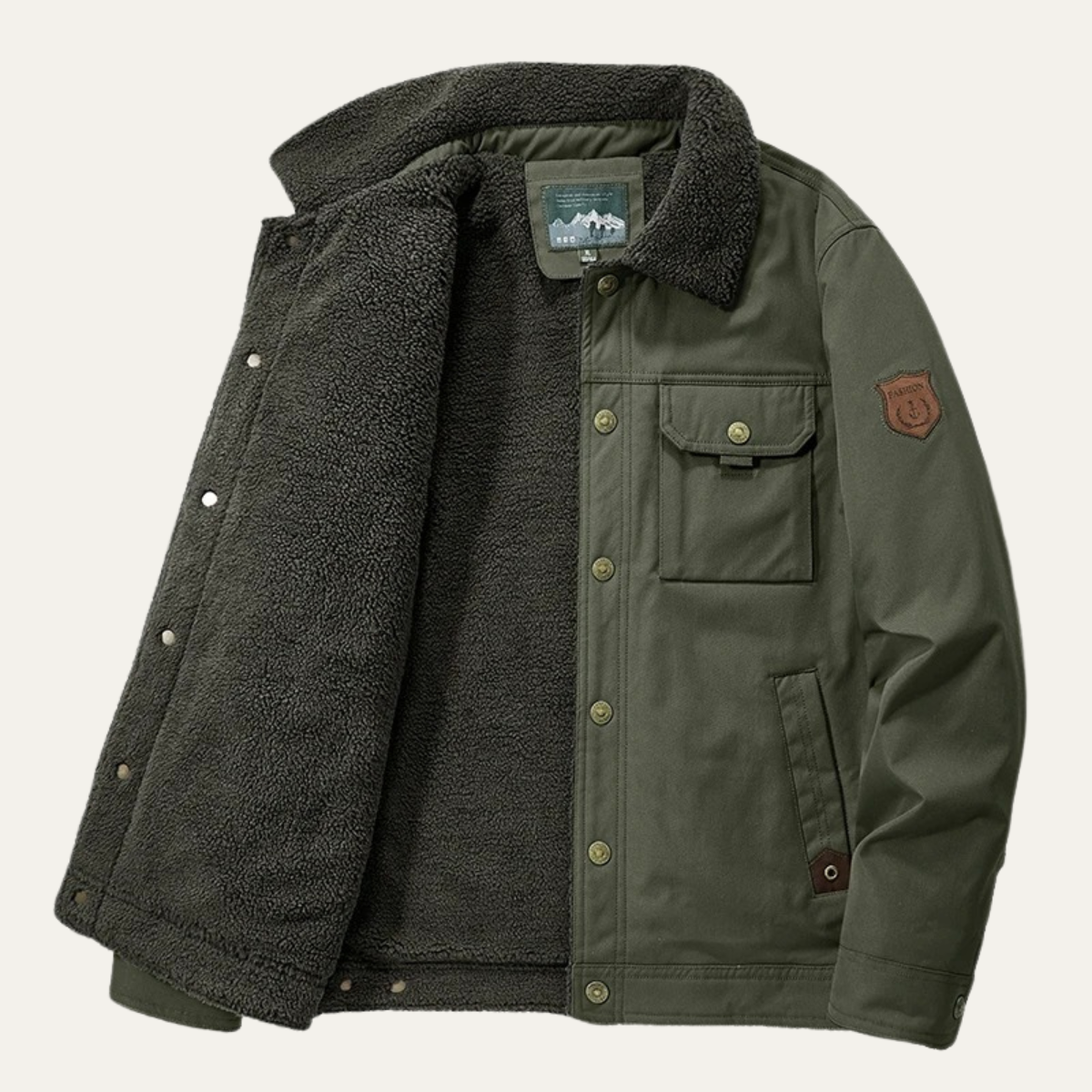 Thermal Insulated Men's Winter Fleece Jacket Outdoor Coat