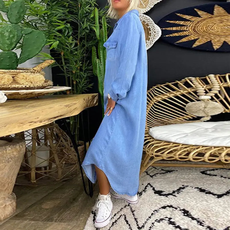 Relaxed Fit Blue Jeans Dress